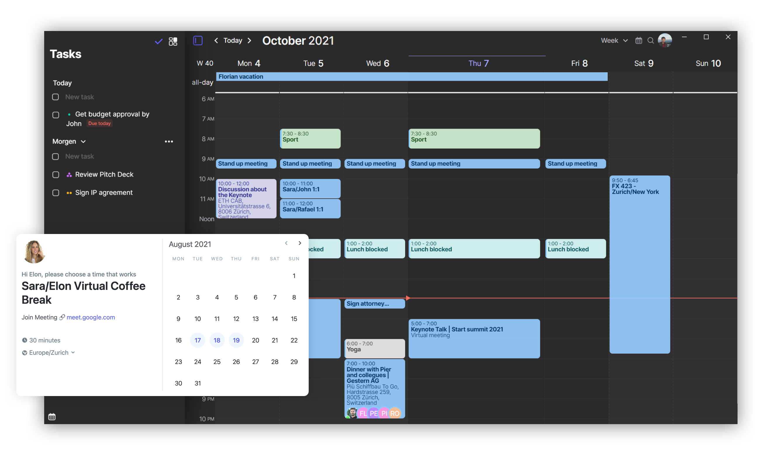 Morgen as the best calendar on Windows 10 and 11